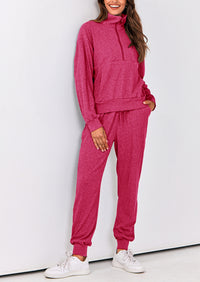 PRETTYGARDEN Women's Fall 2 Piece Lounge Sets Zip Up Sweatshirt Jogger Pants Sweat Track Suits Travel Outfit Winter Clothing