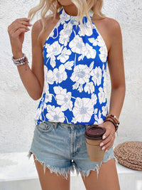 PRETTYGARDEN Halter Tops for Women Summer High Neck Boho Tank Top Sleeveless Beach Vacation Clothes Casual Blouse Shirts PRETTYGARDEN