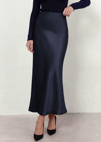 PRETTYGARDEN Women's 2026 Fall Fashion Maxi Long Skirts Trendy Silk Satin High Waisted A Line Mermaid Business Casual Outfits