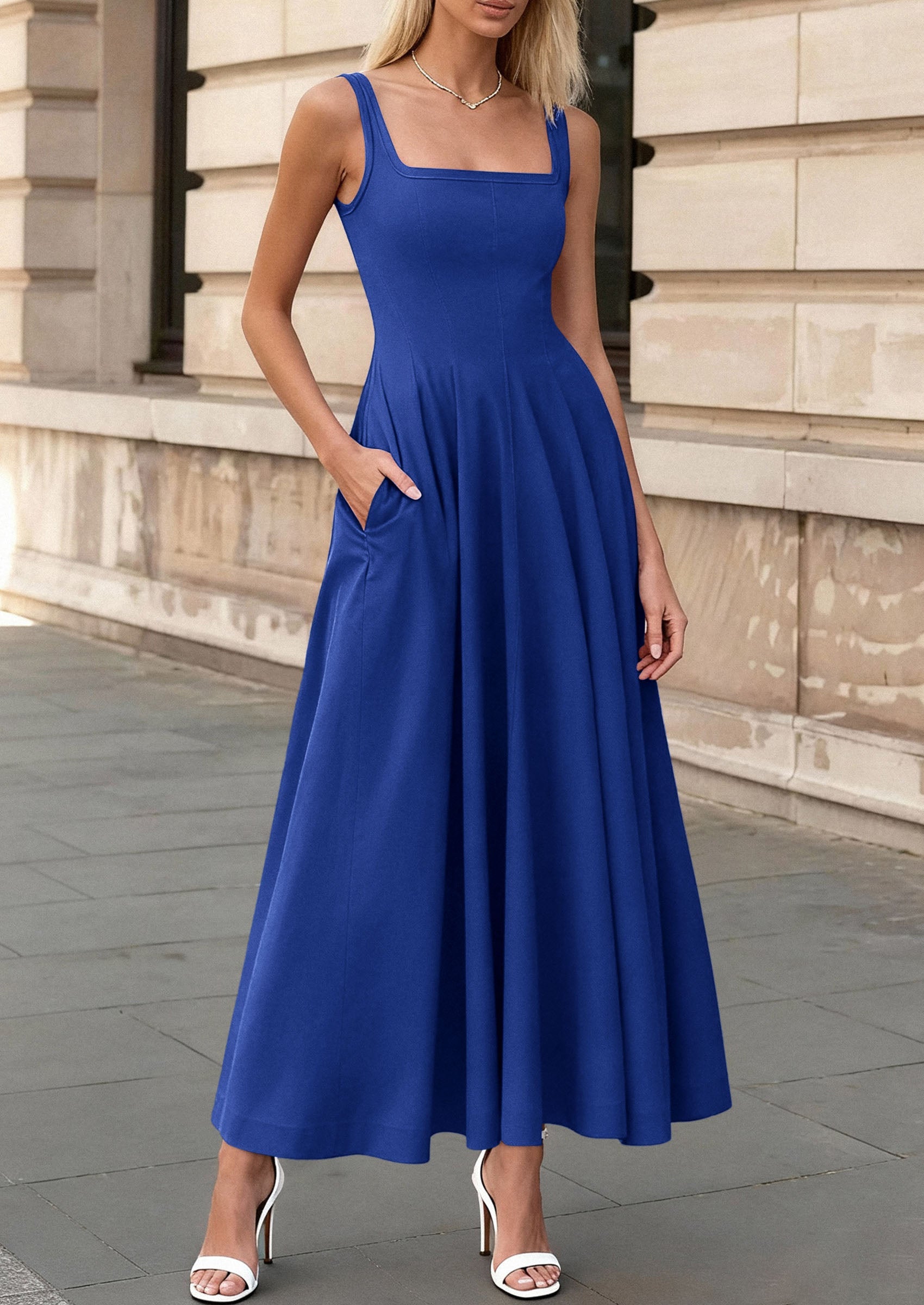 PRETTYGARDEN Cocktail Dresses for Women Formal 2026 Summer Sleeveless A Line Long Flowy Spring Wedding Guest Party Midi Dress PRETTYGARDEN