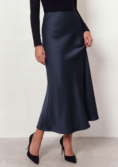 PRETTYGARDEN Women's 2026 Fall Fashion Maxi Long Skirts Trendy Silk Satin High Waisted A Line Mermaid Business Casual Outfits