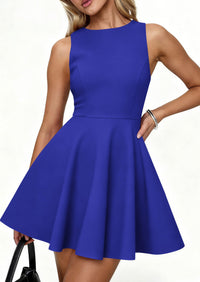 PRETTYGARDEN A Line Dresses for Women Elegant Classy Sleeveless Summer Short Tank Cocktail Party Spring Mini Dress PRETTYGARDEN