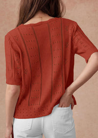 PRETTYGARDEN Womens Short Sleeve Crochet Knit Sweater Spring Fashion Button Down Lightweight Cardigans Summer Tops PRETTYGARDEN