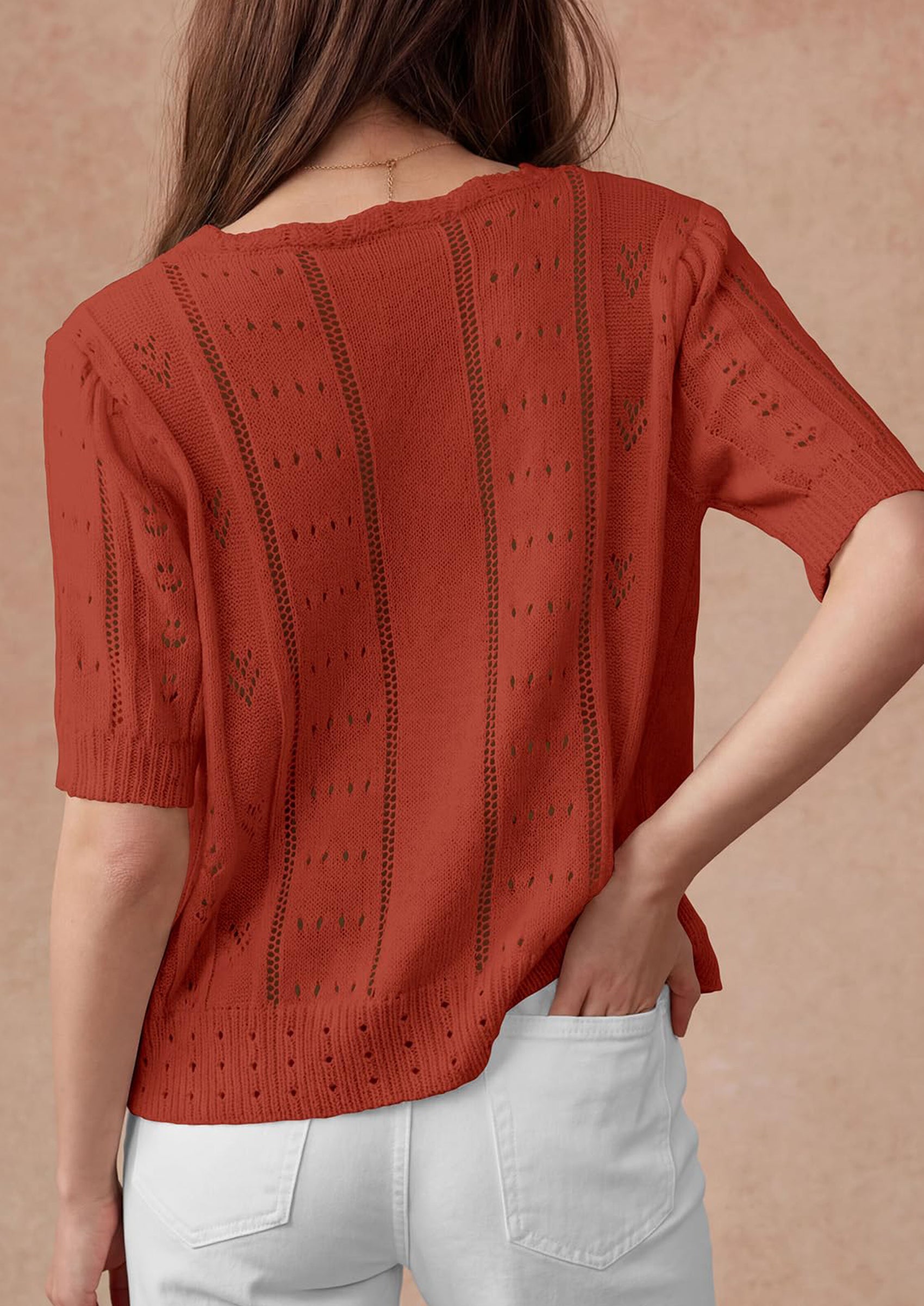 PRETTYGARDEN Womens Short Sleeve Crochet Knit Sweater Spring Fashion Button Down Lightweight Cardigans Summer Tops PRETTYGARDEN