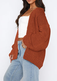 PRETTYGARDEN Cardigan Sweaters for Women Trendy Fall Fashion Long Sleeve Chunky Knit Cardigans Winter Clothing Outfits