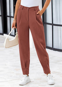 PRETTYGARDEN Womens Dress Pants Business Casual Trendy High Waisted Ankle Length Dressy Trousers Slacks Work Clothes