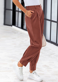 PRETTYGARDEN Womens Dress Pants Business Casual Trendy High Waisted Ankle Length Dressy Trousers Slacks Work Clothes