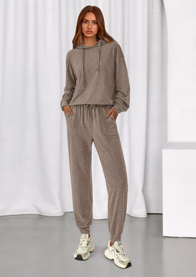 PRETTYGARDEN Women's Two Piece Outfits Sweatsuits Lounge Sets Hoodies Sweatshirt Joggers Sweatpants Fall Fashion Clothes