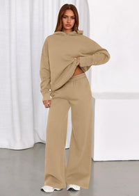 PRETTYGARDEN Womens Sweatsuits 2 Piece Set Casual Winter Long Sleeve Hoodie Loose Wide Leg Sweatpants Fall Tracksuit