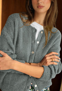 PRETTYGARDEN Long Sleeve Crewneck Button Down Womens Sweaters Fall Open Front Chunky Cardigan Sweaters for Women PRETTYGARDEN