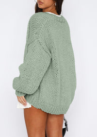 PRETTYGARDEN Cardigan Sweaters for Women Trendy Fall Fashion Long Sleeve Chunky Knit Cardigans Winter Clothing Outfits