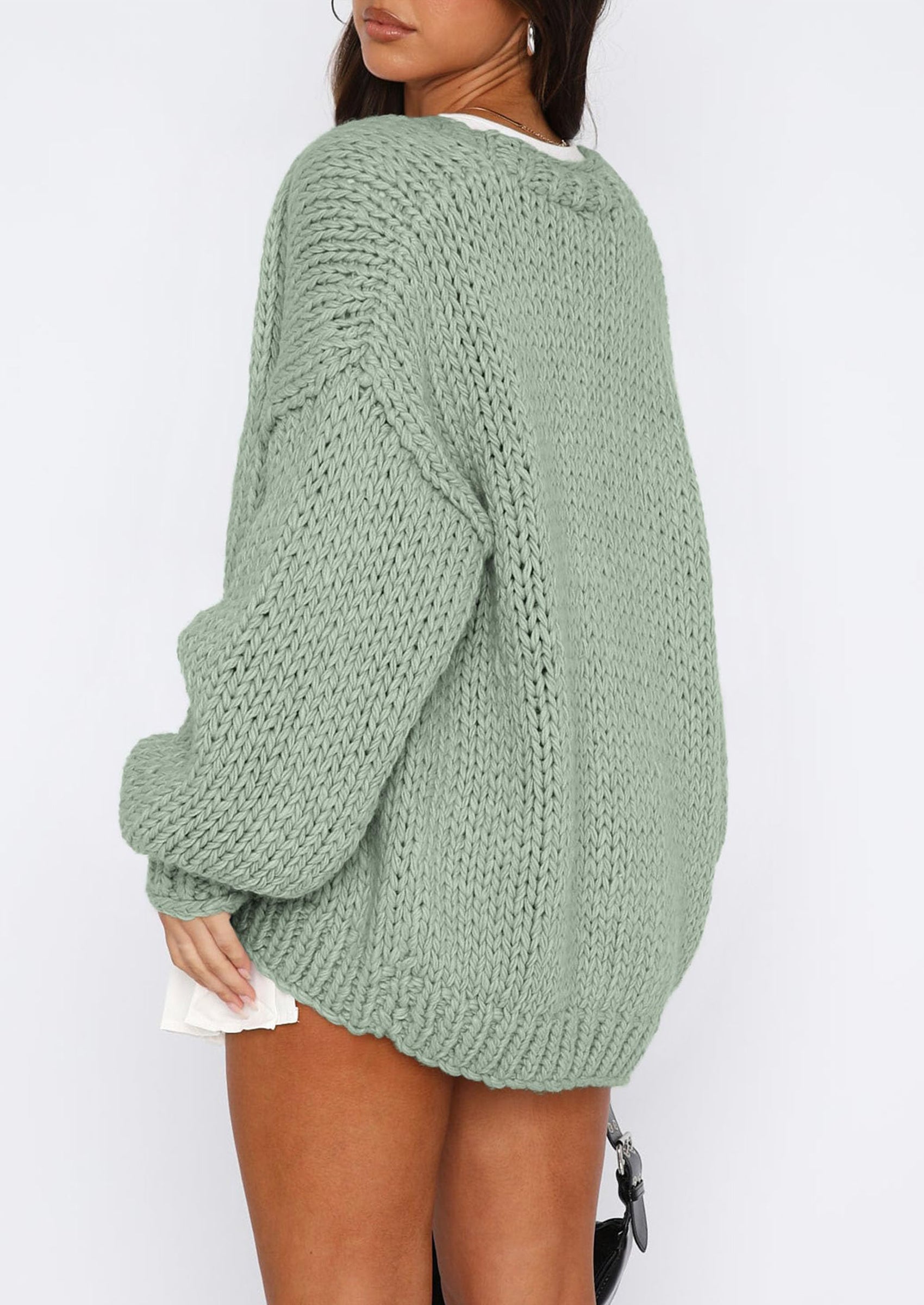 PRETTYGARDEN Cardigan Sweaters for Women Trendy Fall Fashion Long Sleeve Chunky Knit Cardigans Winter Clothing Outfits