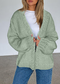 PRETTYGARDEN Cardigan Sweaters for Women Trendy Fall Fashion Long Sleeve Chunky Knit Cardigans Winter Clothing Outfits