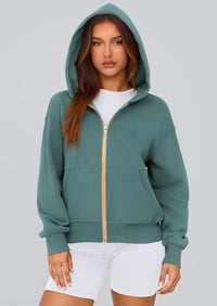 PRETTYGARDEN Hoodies For Women Sweatshirt Zip Up Hoodie Fall Fashion Trendy Long Sleeve Jackets Winter Clothing Outfits