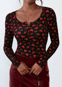 PRETTYGARDEN Women's Fall Long Sleeve Henley T Shirts Button Ribbed Knit Slim Fit Basic Tops Blouse Casual Outfits