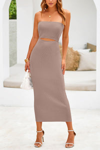 Tube Top Bodycon Midi Dress