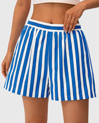 Boxer Shorts For Women 2025 Summer Striped PJ Y2K Casual Cotton Pajama Lounge Sleep Bottoms with Pockets