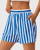 Boxer Shorts For Women 2025 Summer Striped PJ Y2K Casual Cotton Pajama Lounge Sleep Bottoms with Pockets