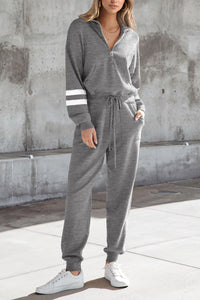 2 Piece Sweater Set Pullover Zip Up Sweatshirt Jogger Sweatpants Tracksuit Casual Outfit