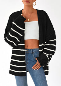 PRETTYGARDEN Womens Oversized Cardigan Sweaters Fall Long Lantern Sleeve Knit Open Front Lightweight Sweater