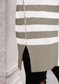 PRETTYGARDEN Women's Winter Striped Cardigan Sweaters Long Sleeve Button Down Open Front Chunky Knit Oversized Sweater Coat