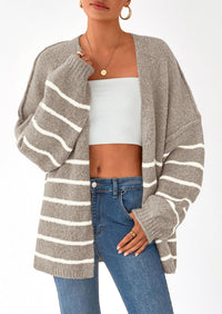 PRETTYGARDEN Womens Oversized Cardigan Sweaters Fall Long Lantern Sleeve Knit Open Front Lightweight Sweater