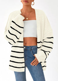 PRETTYGARDEN Womens Oversized Cardigan Sweaters Fall Long Lantern Sleeve Knit Open Front Lightweight Sweater