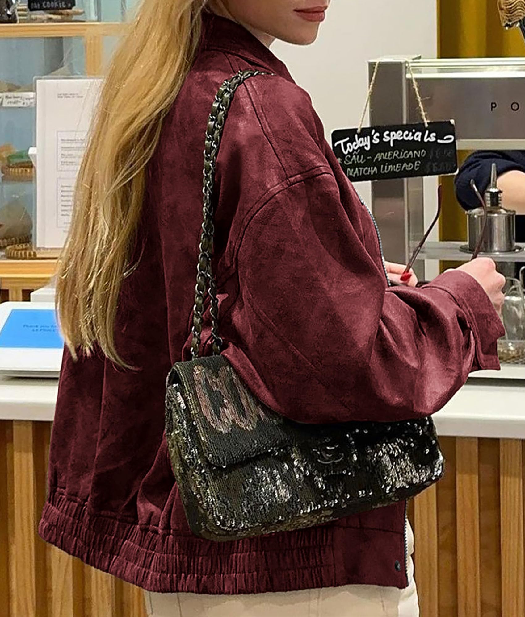 PRETTYGARDEN Women's Faux Leather Motorcycle Jacket Trendy Fall Spring Clothes Oversized Zip Up Winter Coat Outerwear PRETTYGARDEN