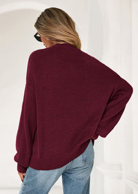 PRETTYGARDEN Womens Sweaters Fall Fashion Long Sleeve Crewneck Floral Knit Pullover Sweater Tops Winter Clothes