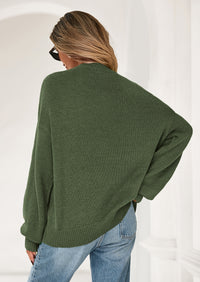 PRETTYGARDEN Womens Sweaters Fall Fashion Long Sleeve Crewneck Floral Knit Pullover Sweater Tops Winter Clothes