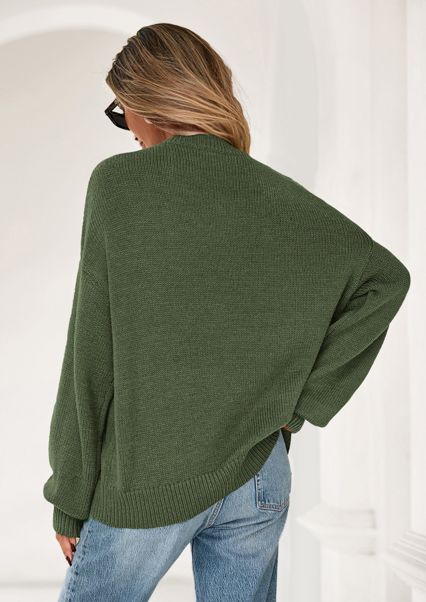 PRETTYGARDEN Womens Sweaters Fall Fashion Long Sleeve Crewneck Floral Knit Pullover Sweater Tops Winter Clothes