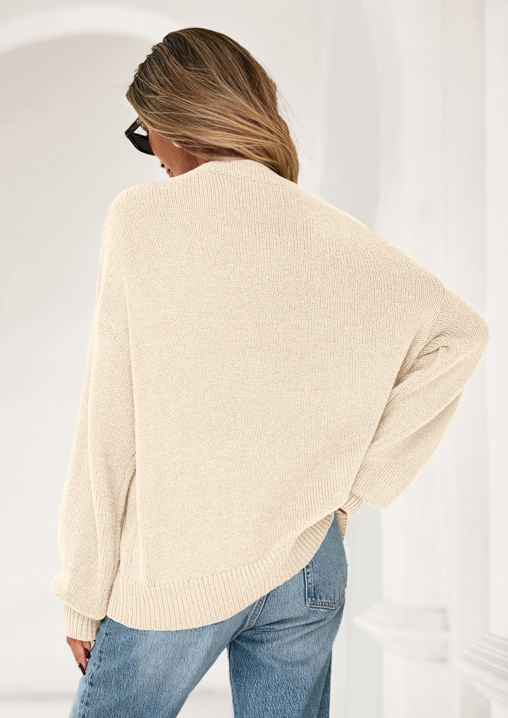 PRETTYGARDEN Womens Sweaters Fall Fashion Long Sleeve Crewneck Floral Knit Pullover Sweater Tops Winter Clothes