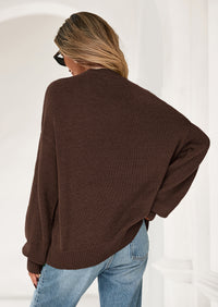 PRETTYGARDEN Womens Sweaters Fall Fashion Long Sleeve Crewneck Floral Knit Pullover Sweater Tops Winter Clothes