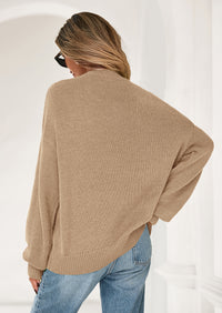 PRETTYGARDEN Womens Sweaters Fall Fashion Long Sleeve Crewneck Floral Knit Pullover Sweater Tops Winter Clothes