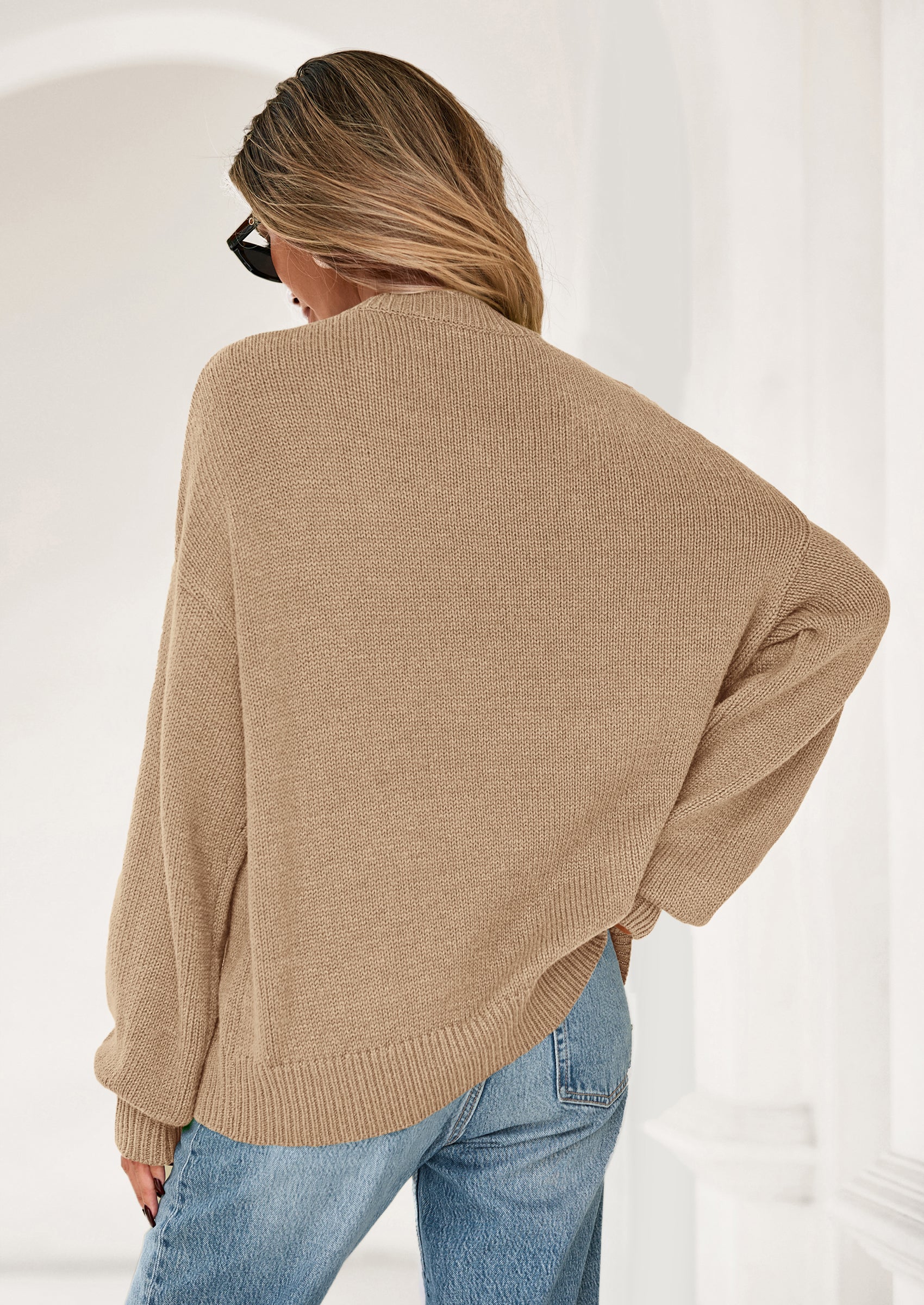 PRETTYGARDEN Womens Sweaters Fall Fashion Long Sleeve Crewneck Floral Knit Pullover Sweater Tops Winter Clothes