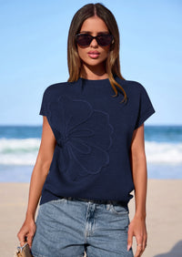 PRETTYGARDEN Women's Spring Sweater Vest Trendy Flower Knit Short Sleeve Cute Pullover Tank Tops Summer Fashion Clothing PRETTYGARDEN