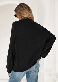 PRETTYGARDEN Womens Sweaters Fall Fashion Long Sleeve Crewneck Floral Knit Pullover Sweater Tops Winter Clothes