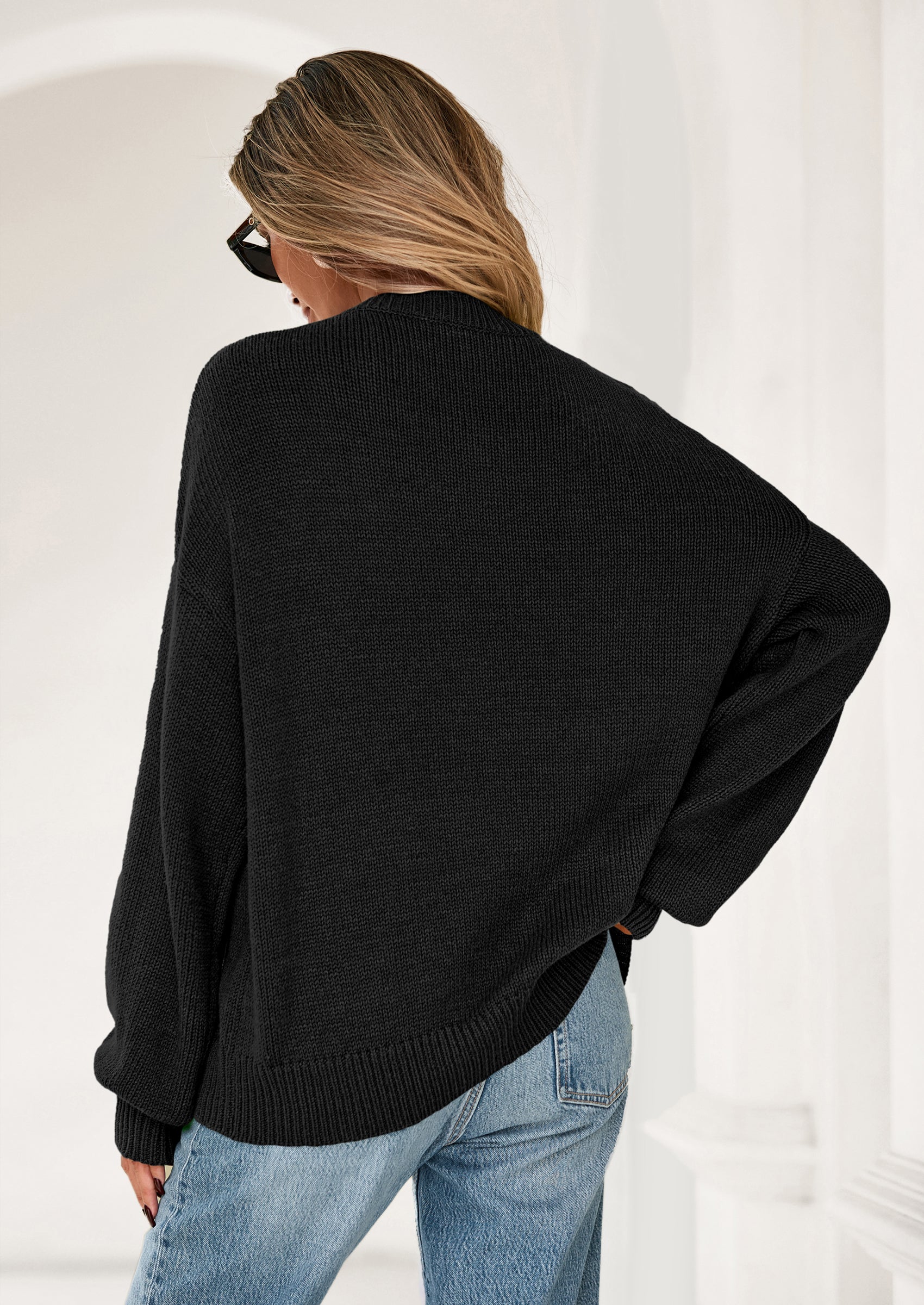 PRETTYGARDEN Womens Sweaters Fall Fashion Long Sleeve Crewneck Floral Knit Pullover Sweater Tops Winter Clothes