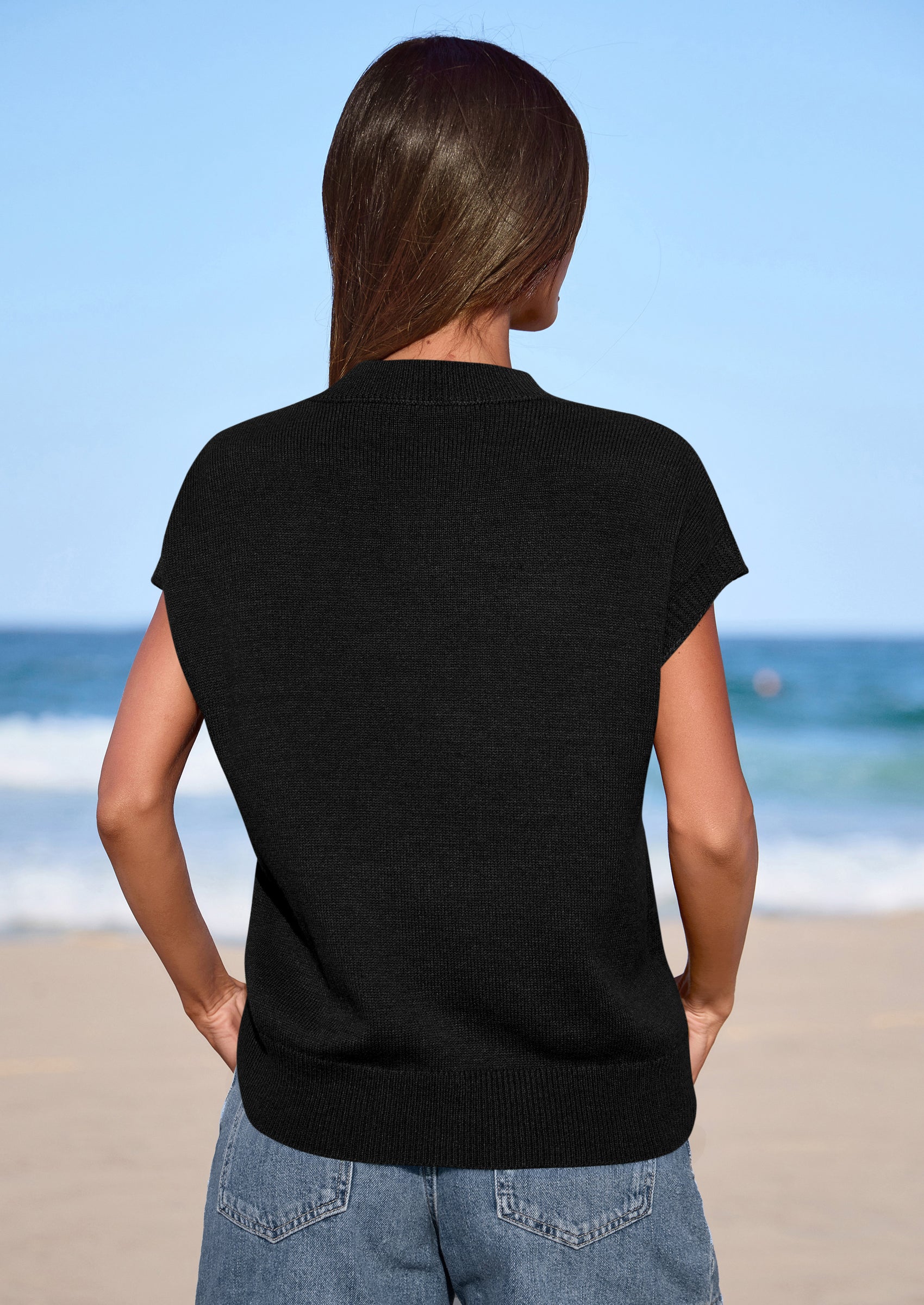 PRETTYGARDEN Women's Spring Sweater Vest Trendy Flower Knit Short Sleeve Cute Pullover Tank Tops Summer Fashion Clothing PRETTYGARDEN