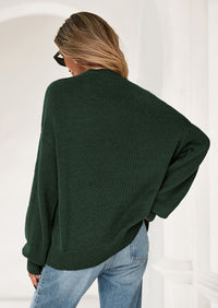 PRETTYGARDEN Womens Sweaters Fall Fashion Long Sleeve Crewneck Floral Knit Pullover Sweater Tops Winter Clothes