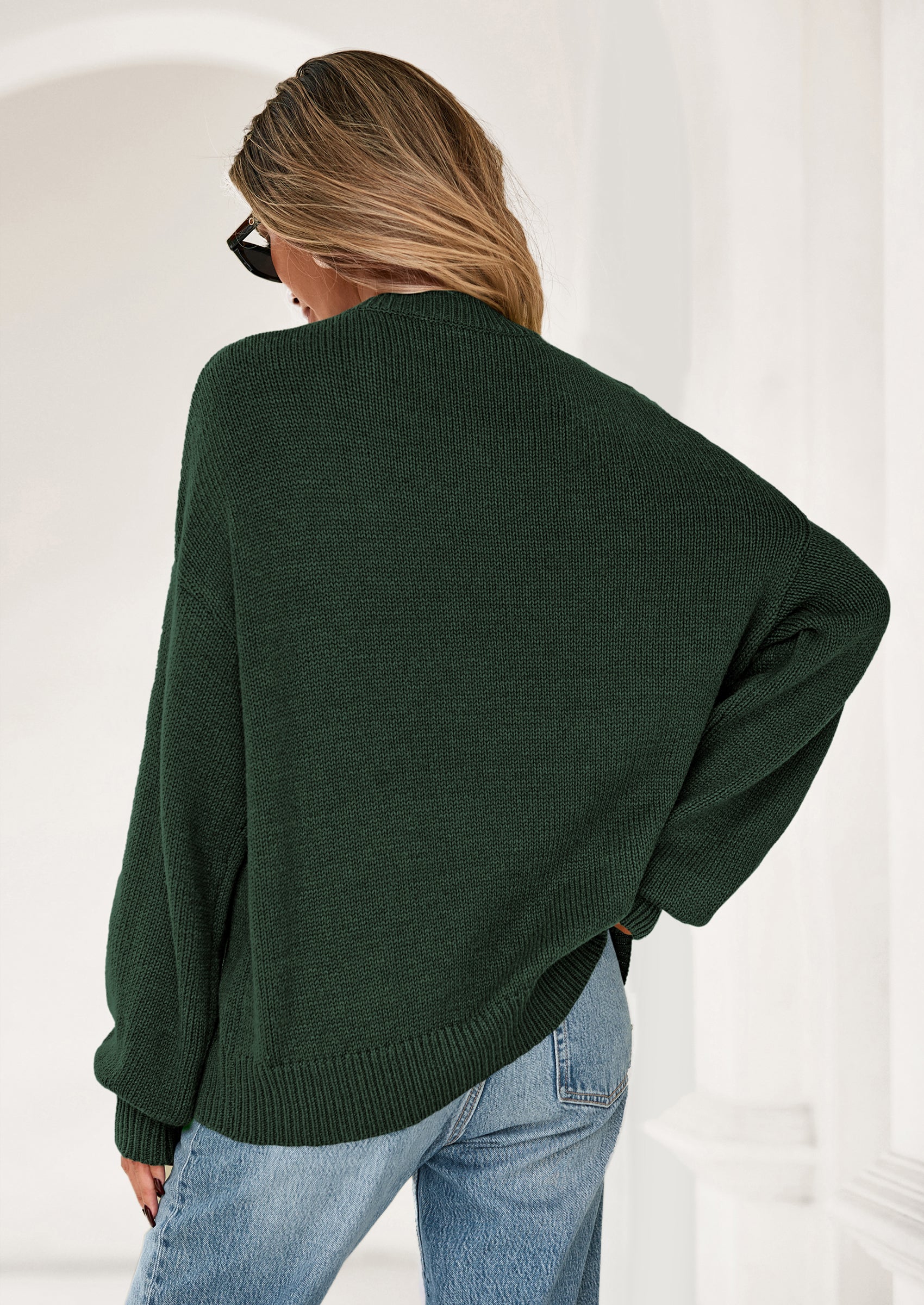 PRETTYGARDEN Womens Sweaters Fall Fashion Long Sleeve Crewneck Floral Knit Pullover Sweater Tops Winter Clothes