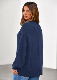 PRETTYGARDEN Womens Sweaters Fall Trendy Casual Crewneck Long Sleeve Cozy Knit Pullover Sweater Tops Winter Clothing