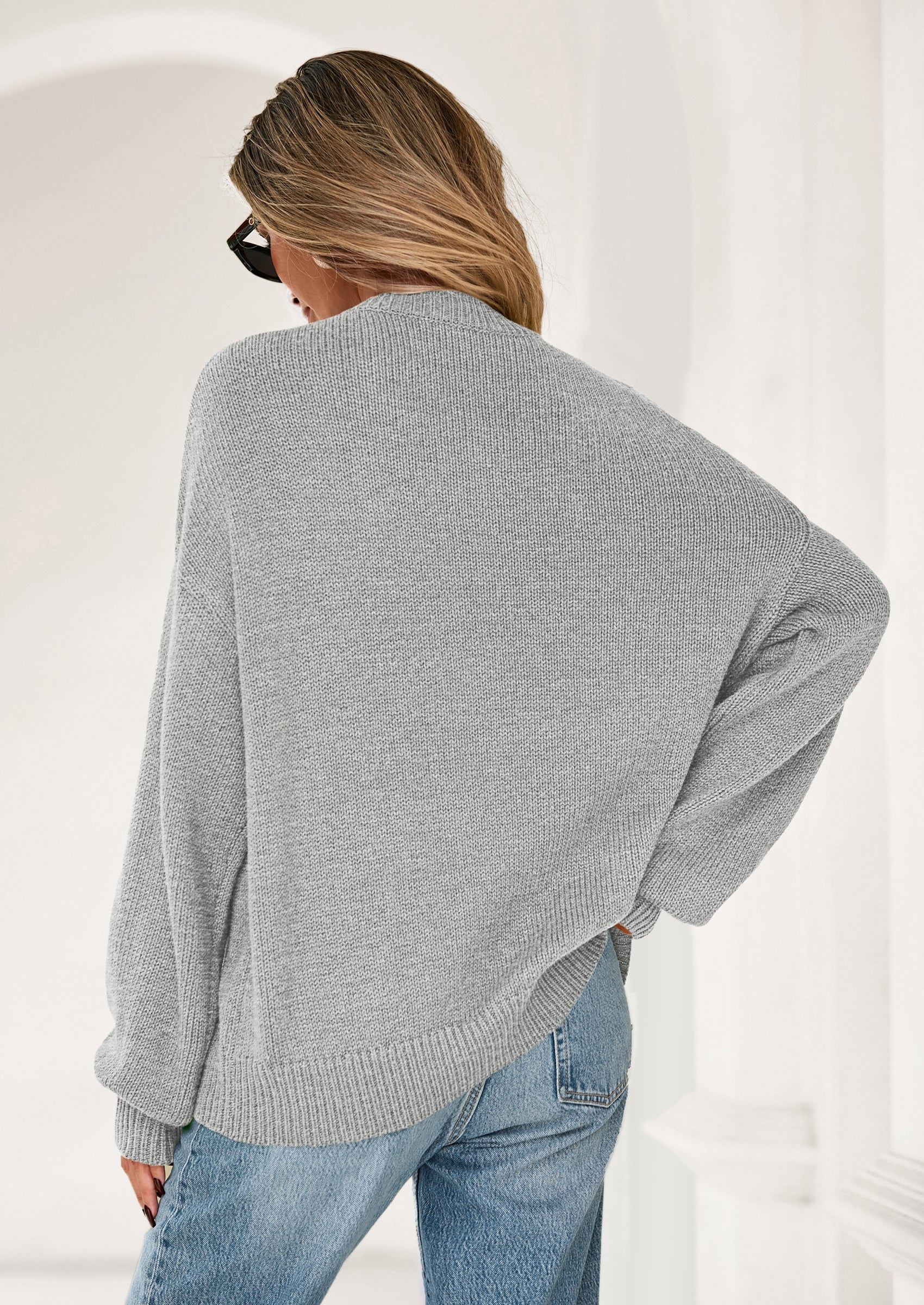 PRETTYGARDEN Womens Sweaters Fall Fashion Long Sleeve Crewneck Floral Knit Pullover Sweater Tops Winter Clothes