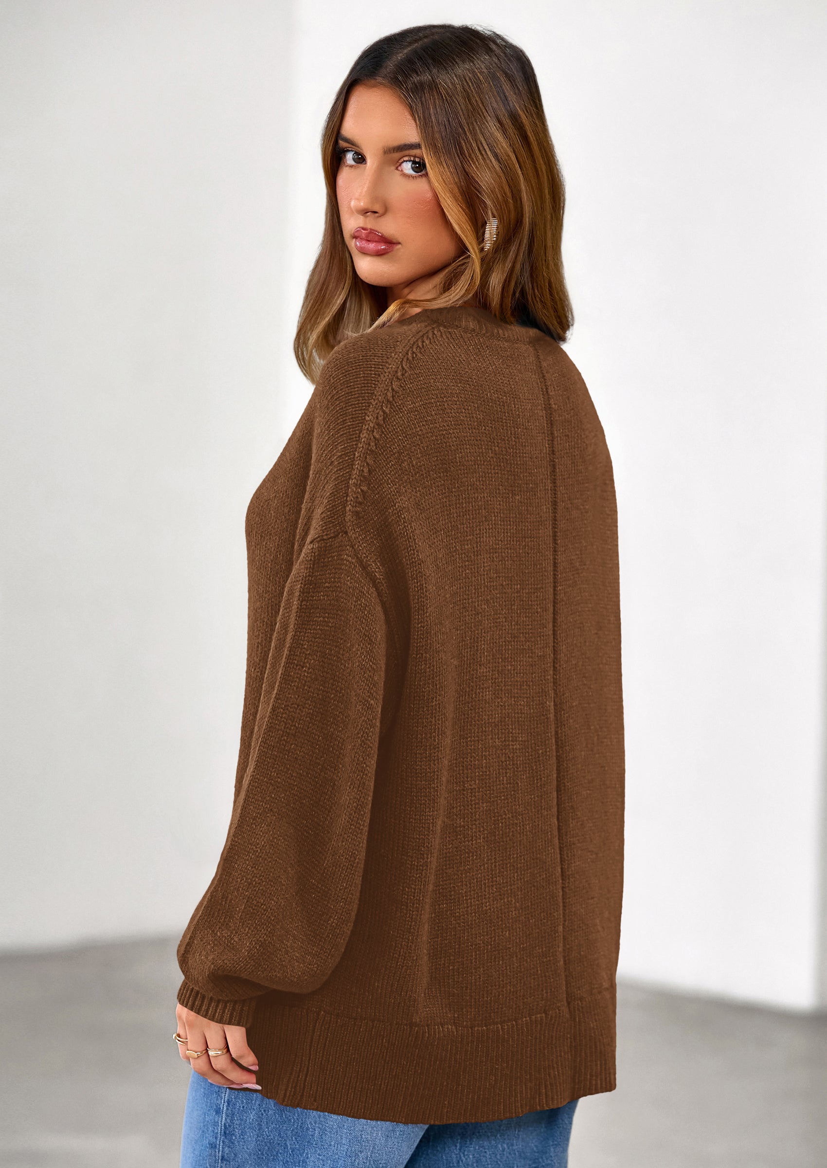 PRETTYGARDEN Womens Sweaters Fall Trendy Casual Crewneck Long Sleeve Cozy Knit Pullover Sweater Tops Winter Clothing