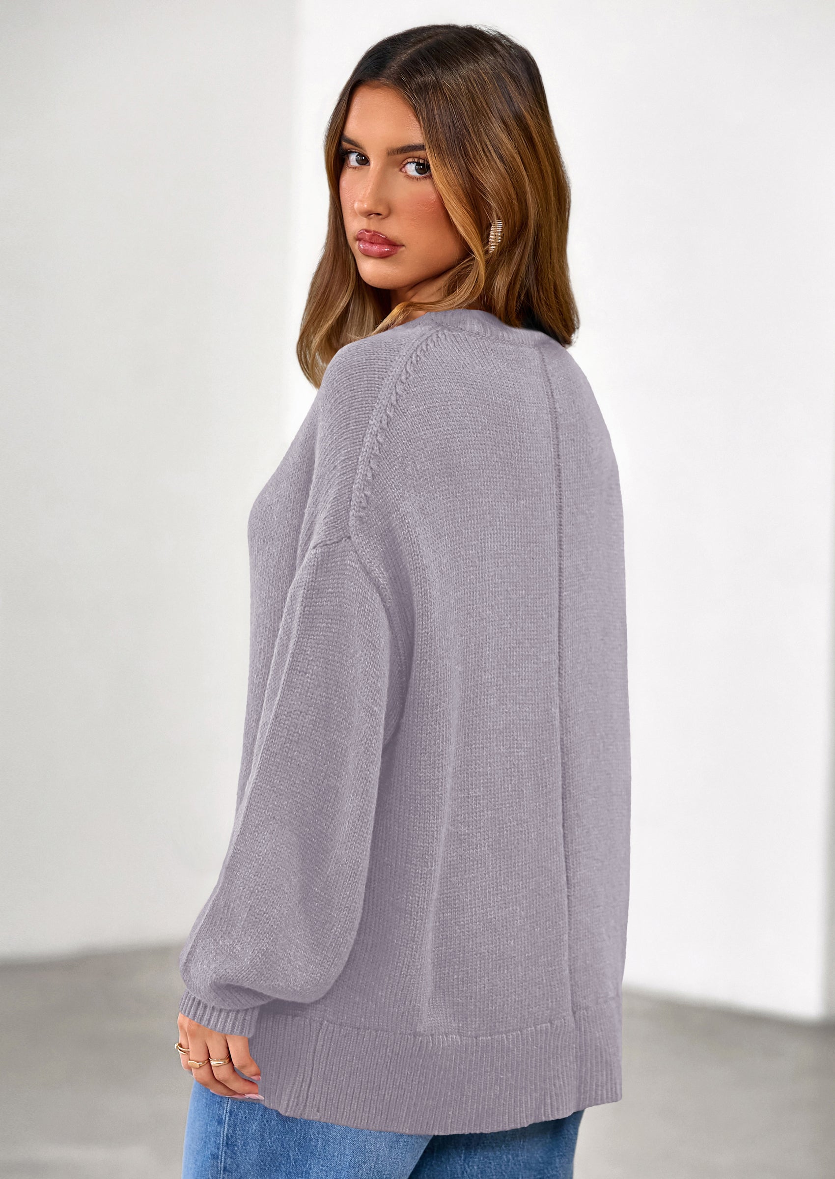 PRETTYGARDEN Womens Sweaters Fall Trendy Casual Crewneck Long Sleeve Cozy Knit Pullover Sweater Tops Winter Clothing