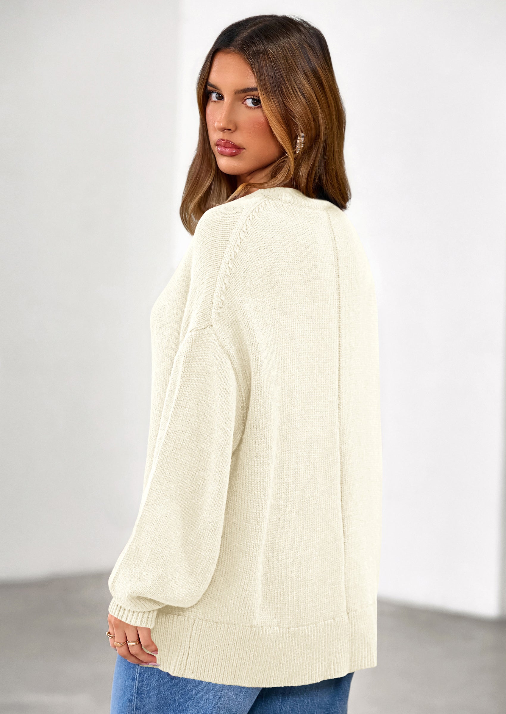 PRETTYGARDEN Womens Sweaters Fall Trendy Casual Crewneck Long Sleeve Cozy Knit Pullover Sweater Tops Winter Clothing