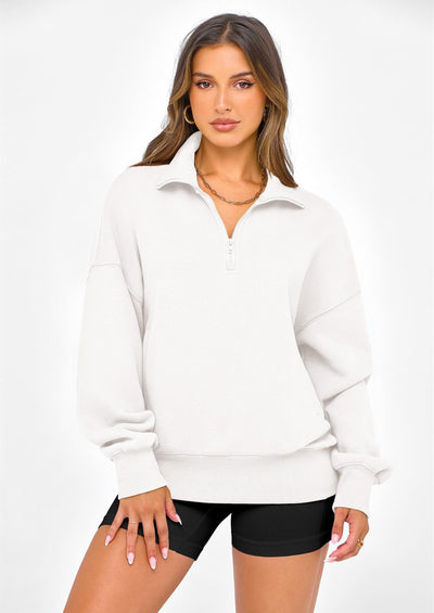 PRETTYGARDEN Womens Half Zip Oversized Sweatshirts Fleece Hoodies Trendy Long Sleeve Pullover Tops Y2k Spring Outfits