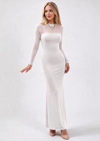 PRETTYGARDEN Women's Formal Mesh Sheer Long Sleeve Maxi Dress | Slimming Mermaid Bodycon Long Dresses, Sexy Elegant Wedding Guest Cocktail Holiday Party Dress, Fall Date Night Outfits