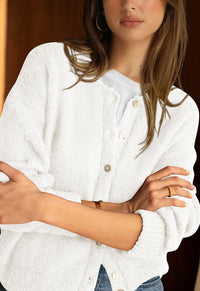 PRETTYGARDEN Long Sleeve Crewneck Button Down Womens Sweaters Fall Open Front Chunky Cardigan Sweaters for Women PRETTYGARDEN