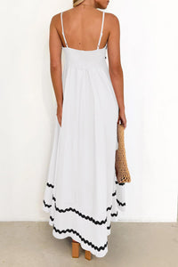 Summer Flowy Maxi Dress Casual Sleeveless Spaghetti Strap Ruffle Beach Long Dresses